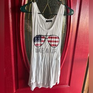 White “Made in USA” Tank
